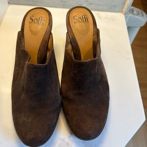 Söfft Brown Suede Slip-On Shoes
